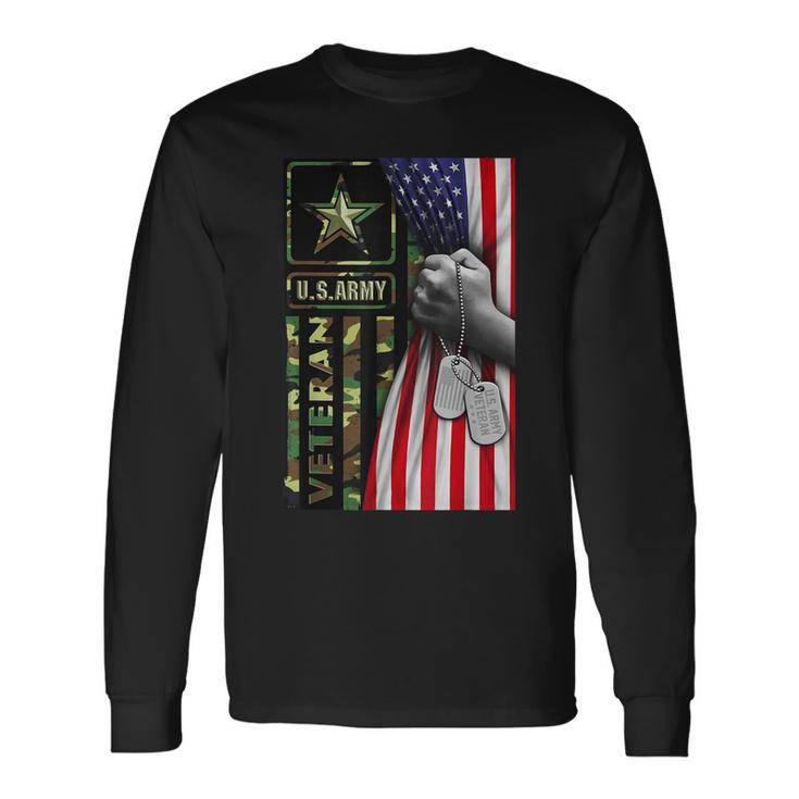 United States Army Veteran Flag Soldier Military Us Army Long Sleeve T-Shirt T-Shirt