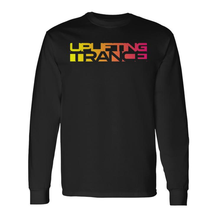 Uplifting Trance Negative Space Remix Long Sleeve T-Shirt
