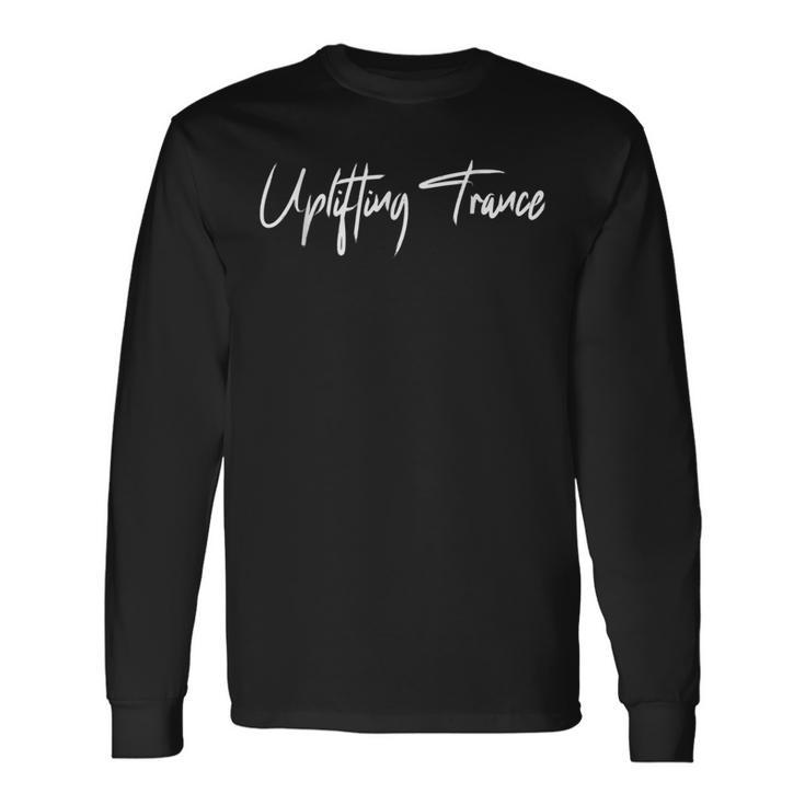 Uplifting Trance Script Long Sleeve T-Shirt