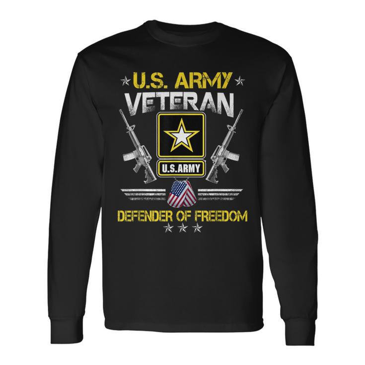 US Army Proud Army Veteran Vet Us Military Veteran Long Sleeve T-Shirt