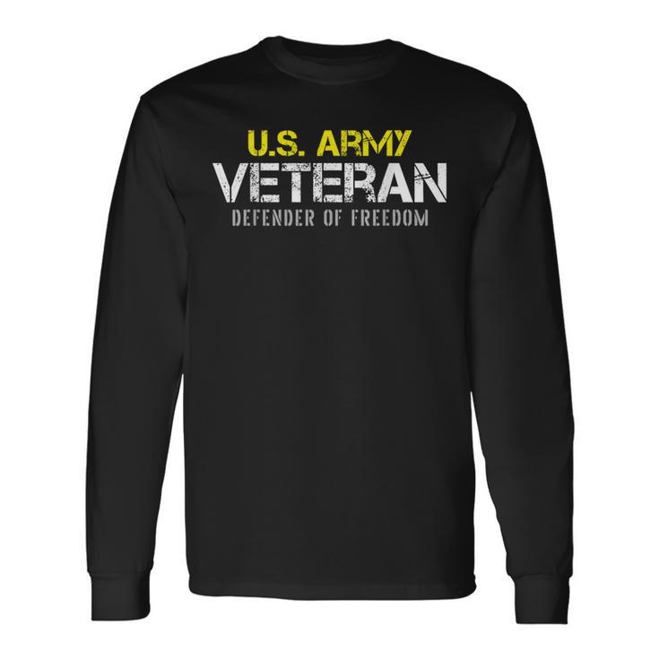 US Army Proud Army Veteran Vintage Long Sleeve T-Shirt