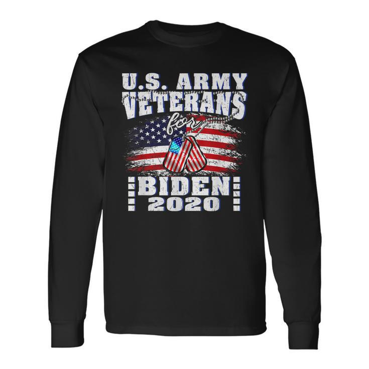 Us Army Veterans For Biden Vote Joe Biden 2020 Antitrump Long Sleeve T-Shirt