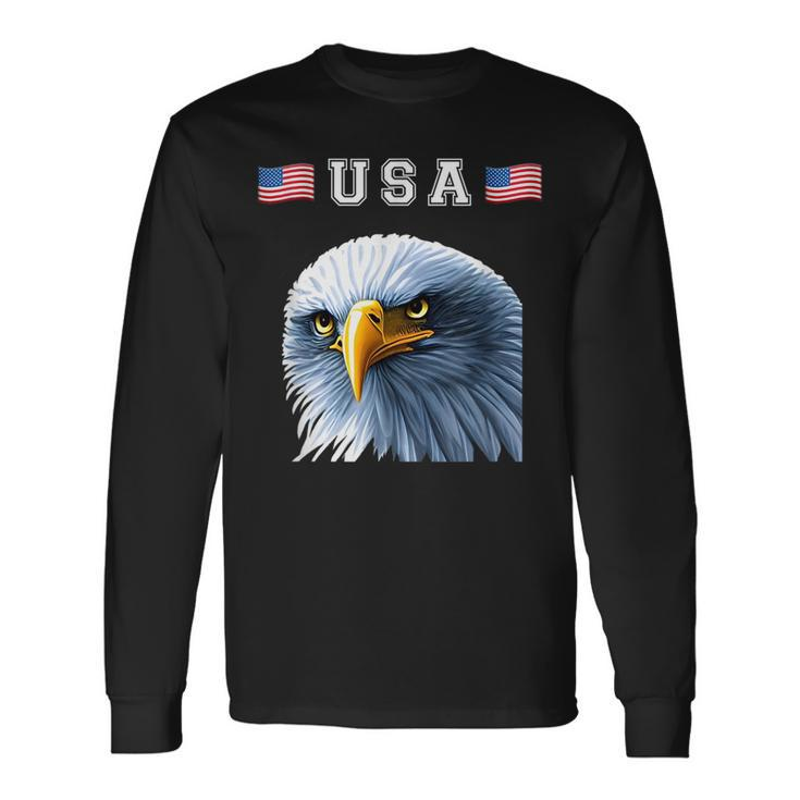 Usa 4Th Of July Patriotic Eagle American Flag Graphic Patriotic Long Sleeve T-Shirt T-Shirt