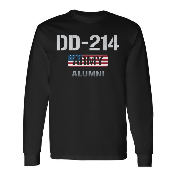 Usa Flag Dd214 Us Army Veteran Alumni Vintage Long Sleeve T-Shirt T-Shirt
