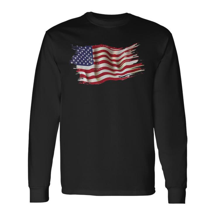 Usa Flag Patriotic 4Th Of July America Day Of Independence Patriotic Long Sleeve T-Shirt T-Shirt