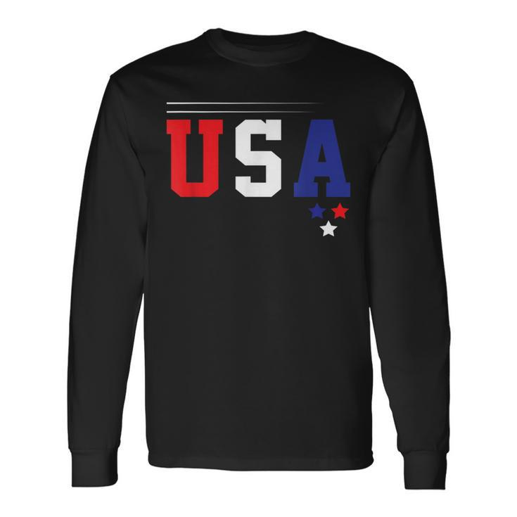 Usa Flag Patriotic American Independence Day 4Th Of July Patriotic Long Sleeve T-Shirt T-Shirt