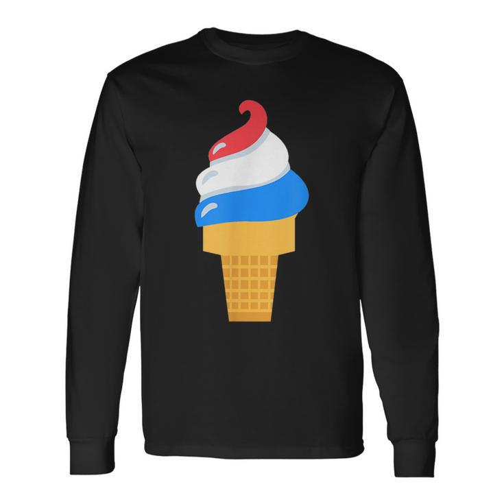 Usa Ice Cream Cone Cute For 4Th Of July Usa Long Sleeve T-Shirt T-Shirt