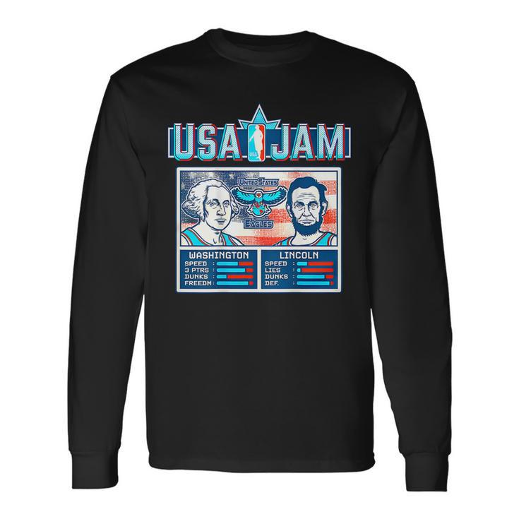 Usa Jam Washington Lincoln Long Sleeve T-Shirt T-Shirt