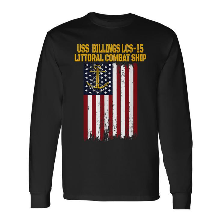 Uss Billings Lcs-15 Littoral Combat Ship Veterans Day Long Sleeve T-Shirt Gifts ideas