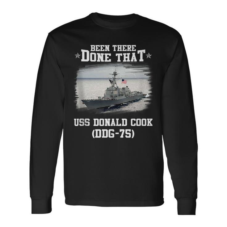 Uss Donald Cook Ddg-75 Veterans Day Father Day Long Sleeve T-Shirt