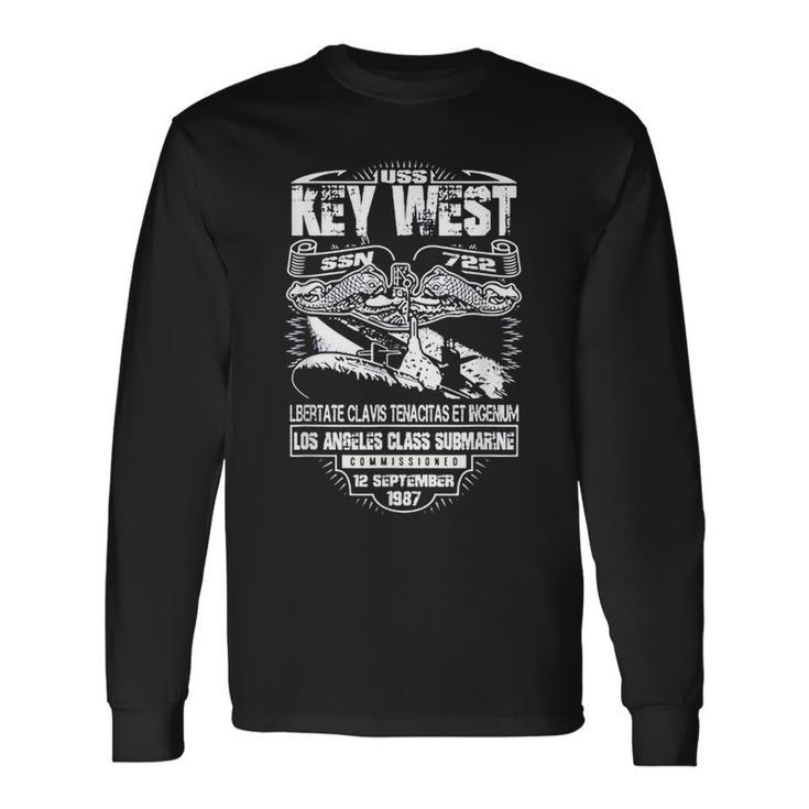 Uss Key West Ssn722 Long Sleeve T-Shirt T-Shirt