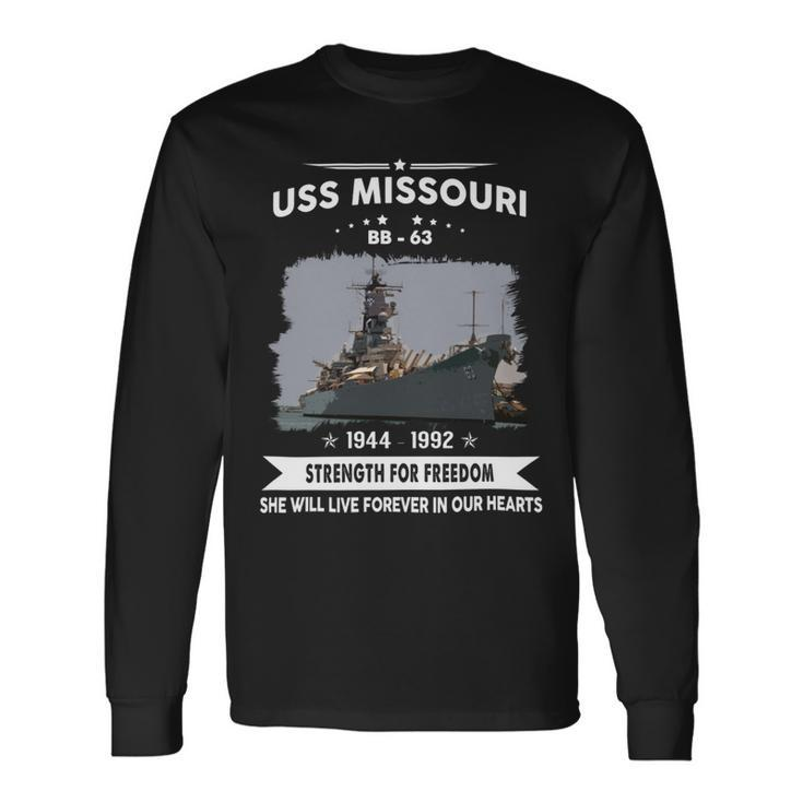 Uss Missouri Bb 63 Front Long Sleeve T-Shirt