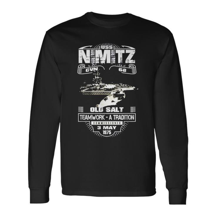 Uss Nimitz Old Salt Since 1975 Cvn 68 Long Sleeve T-Shirt T-Shirt