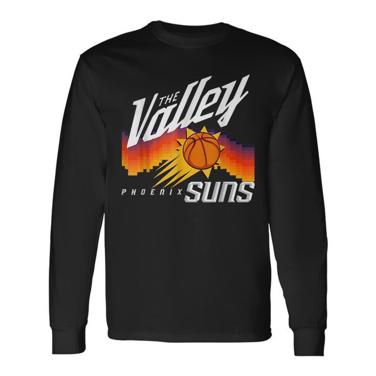 Thevalley Oop Phoenix Basketball Retro Sunset Basketball Long Sleeve T-Shirt T-Shirt