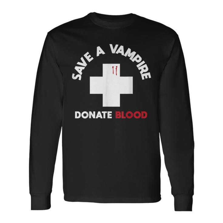 Vampire Bite Blood Bloody Humor Costume Halloween Halloween Long Sleeve T-Shirt T-Shirt