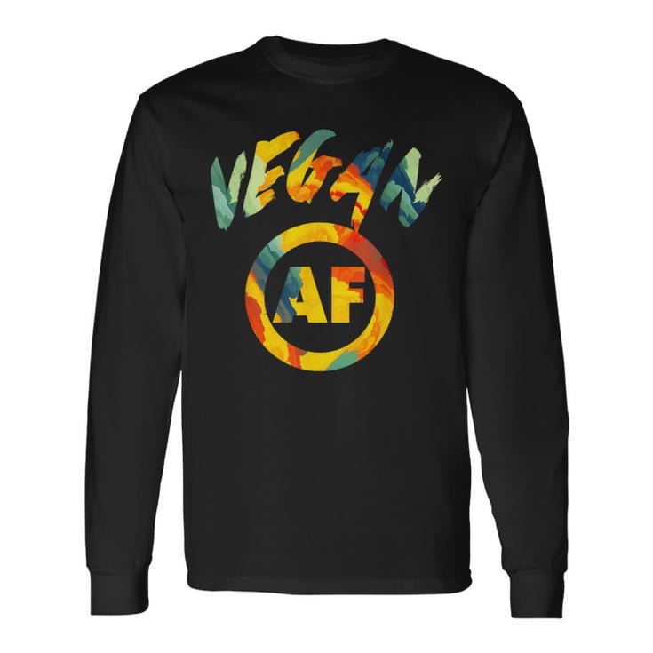 Vegan Af Cool Vegetarian Long Sleeve T-Shirt