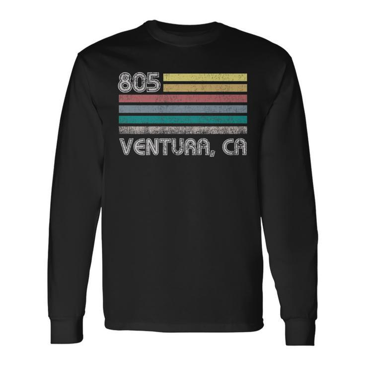 Ventura California Area Code 805 Retro Flag Pride Long Sleeve T-Shirt T-Shirt