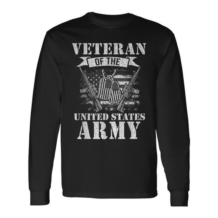 Veteran Of United States Us Army Veteran Father's Day Long Sleeve T-Shirt