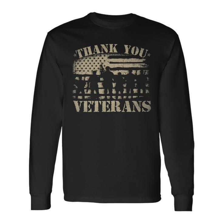 Veteran Vets Thank You Veterans Shirts Veteran Day Boots Dogtag Usa Flag 348 Veterans Long Sleeve T-Shirt Gifts ideas