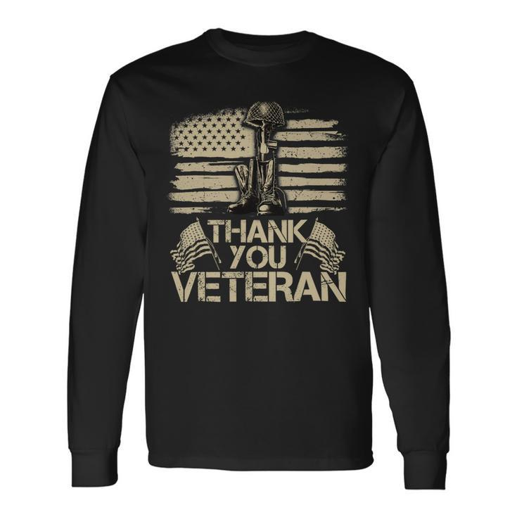 Veteran Vets Thank You Veterans Shirts Proud Veteran Day Dad Grandpa 29 Veterans Long Sleeve T-Shirt