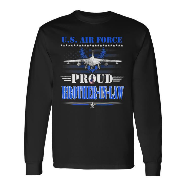Veteran Vets Us Air Force Proud Brotherinlaw Usaf Air Force Veterans Long Sleeve T-Shirt