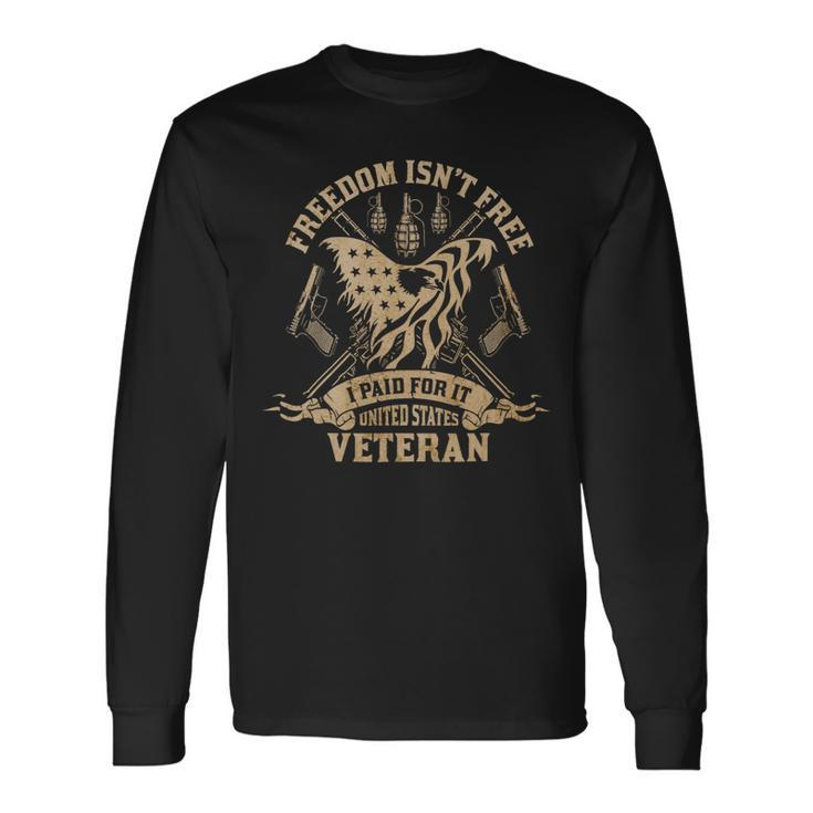 Veteran Vets Us Army Veteran 2 Veterans Long Sleeve T-Shirt Gifts ideas