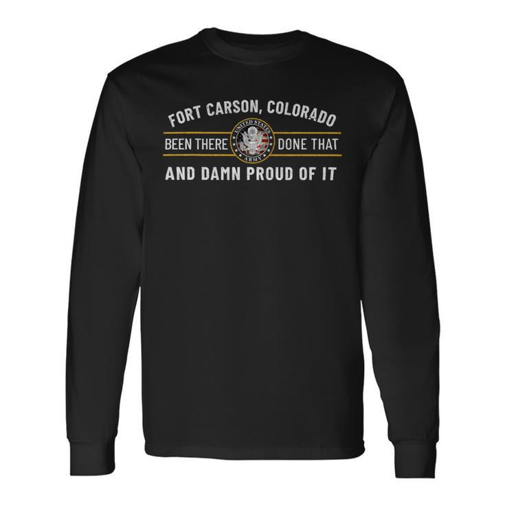 Veteran Vets Us Army 4Th Infantry Division Fort Carson Colorado Veterans Long Sleeve T-Shirt