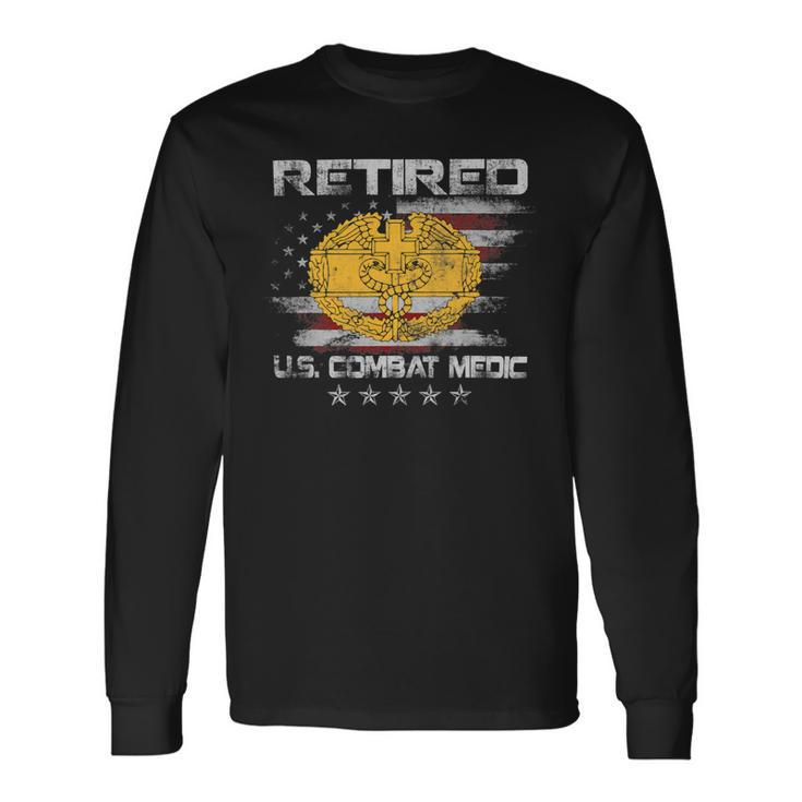 Veteran Vets US Army Retired Combat Medic Proud Veteran Medical Military 149 Veterans Long Sleeve T-Shirt Gifts ideas