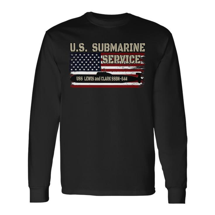 Veteran Vets Uss Lewis And Clark Ssbn644 Submarine Veteran Fathers Day 101 Veterans Long Sleeve T-Shirt