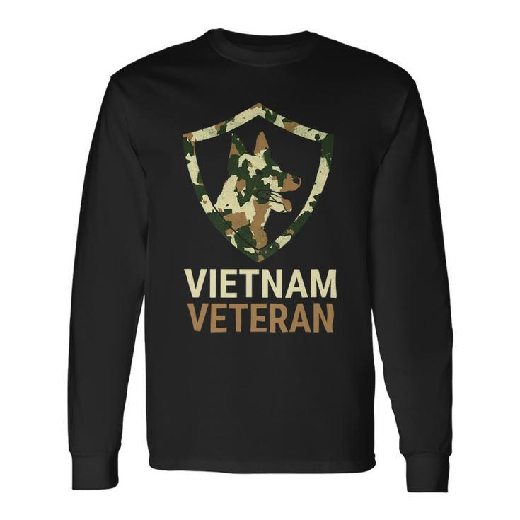 Veteran Vets Vietnam Veteran Dog Handler K9 Veterans Long Sleeve T-Shirt