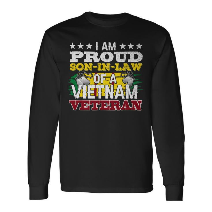 Veteran Vets Vietnam Veteran Shirts Proud Soninlaw Tees Men Boys Veterans Long Sleeve T-Shirt