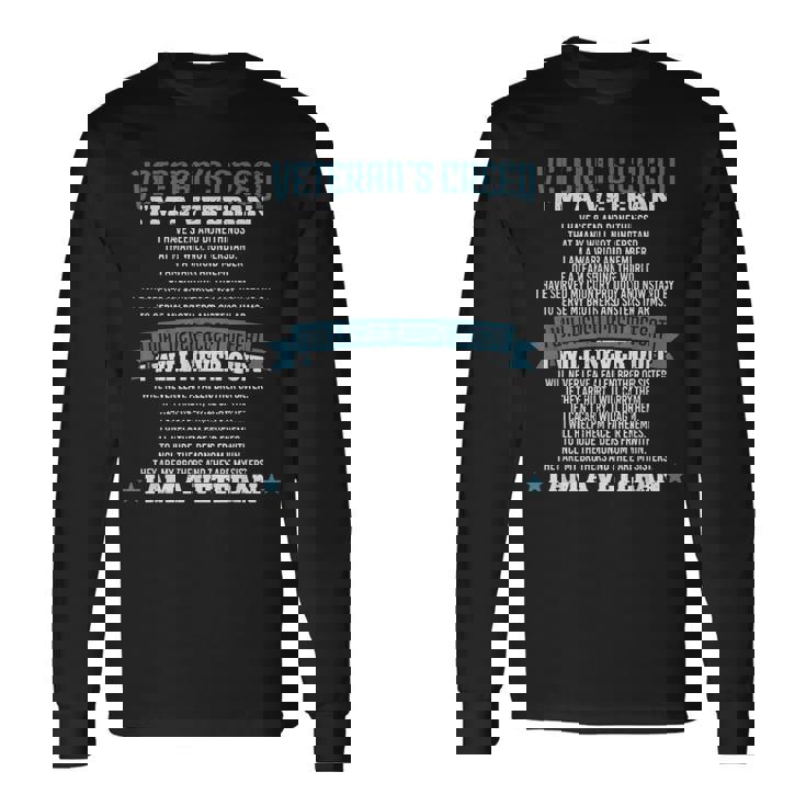 Veterans Creed Patriot Grandpa Vietnam War Long Sleeve T-Shirt T-Shirt