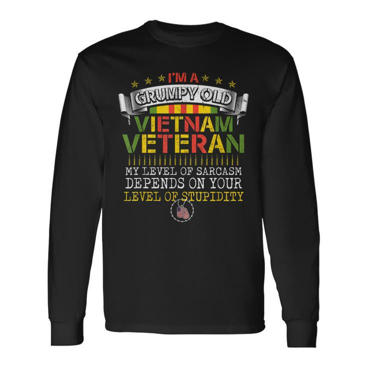 Veterans Day Im A Grumpy Old Vietnam Veteran Long Sleeve T-Shirt Gifts ideas