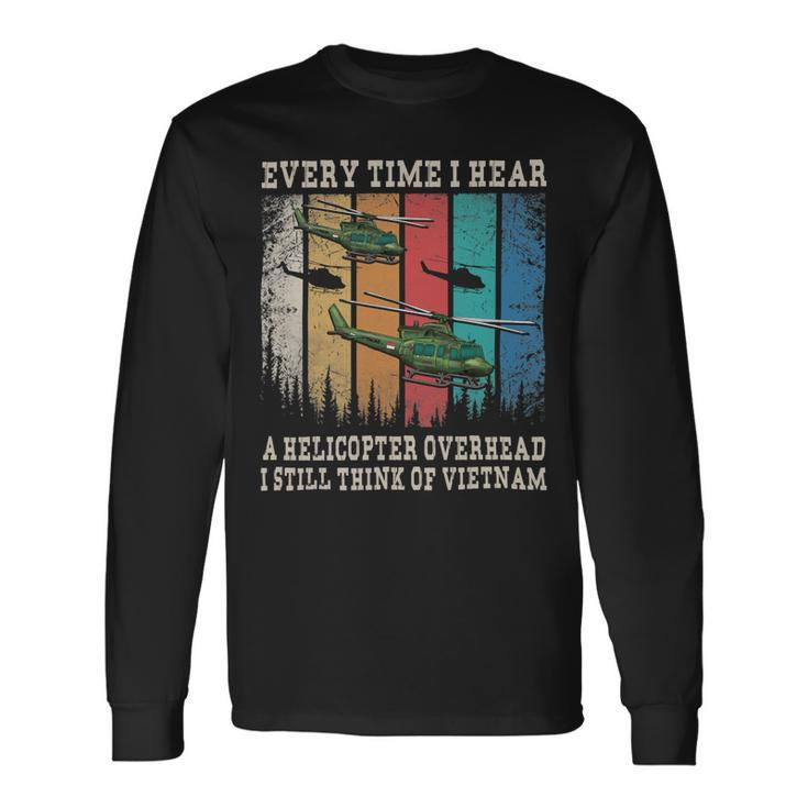 Vietnam War Veterans I Still Think Of Vietnam Memorial Day 35 Long Sleeve T-Shirt Gifts ideas