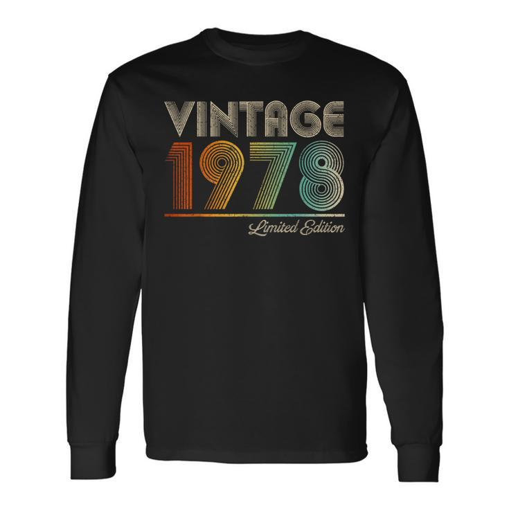 Vintage 1978 Retro Classic Style 45Th Birthday Born In 1978 Long Sleeve