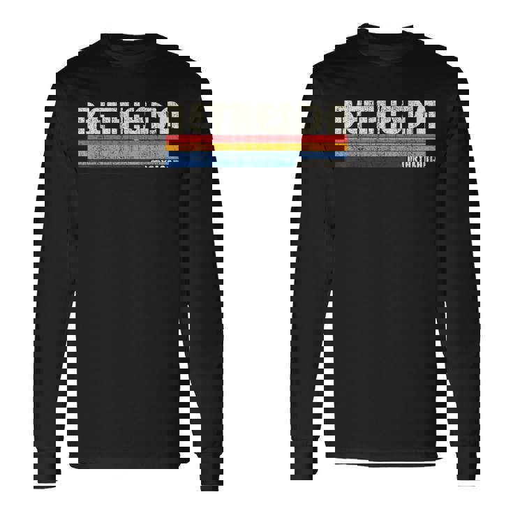Vintage 70S 80S Style Bethesda Md Long Sleeve T-Shirt