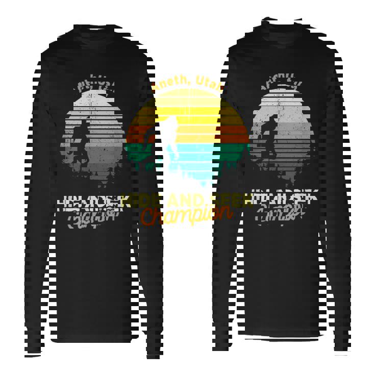 Vintage Aneth Utah Mountain Hiking Souvenir Print Long Sleeve T-Shirt