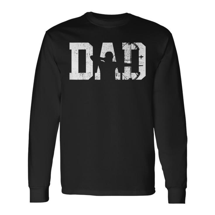 Vintage Archery Bow Hunting Dad Hunter Fathers Day Long Sleeve T-Shirt T-Shirt