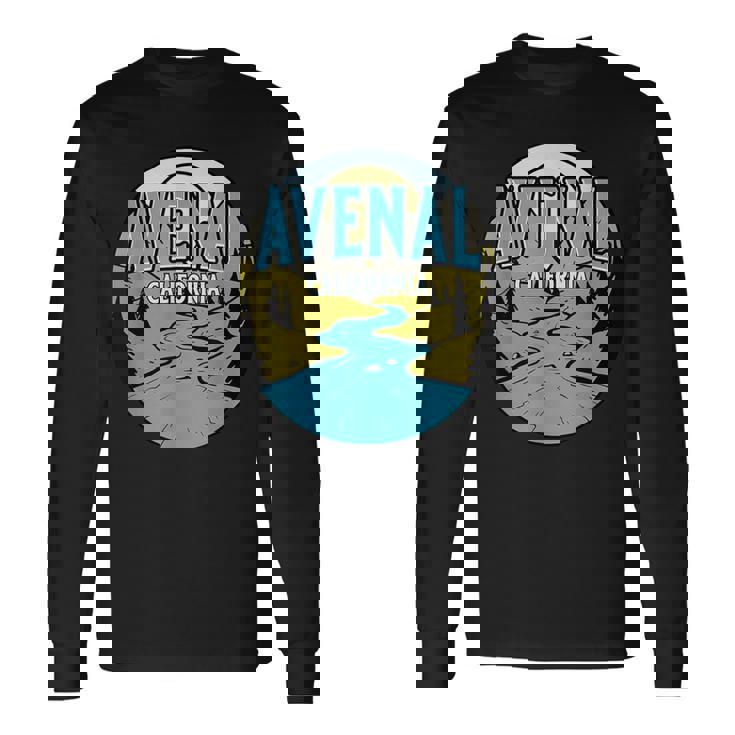 Vintage Avenal California River Valley Souvenir Print Long Sleeve T-Shirt