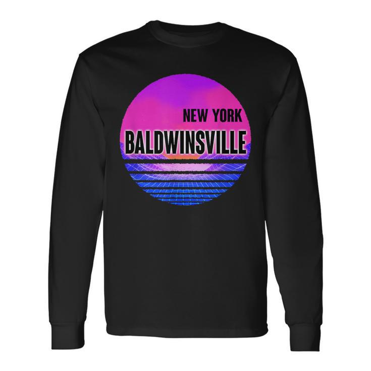 Vintage Baldwinsville Vaporwave New York Long Sleeve T-Shirt