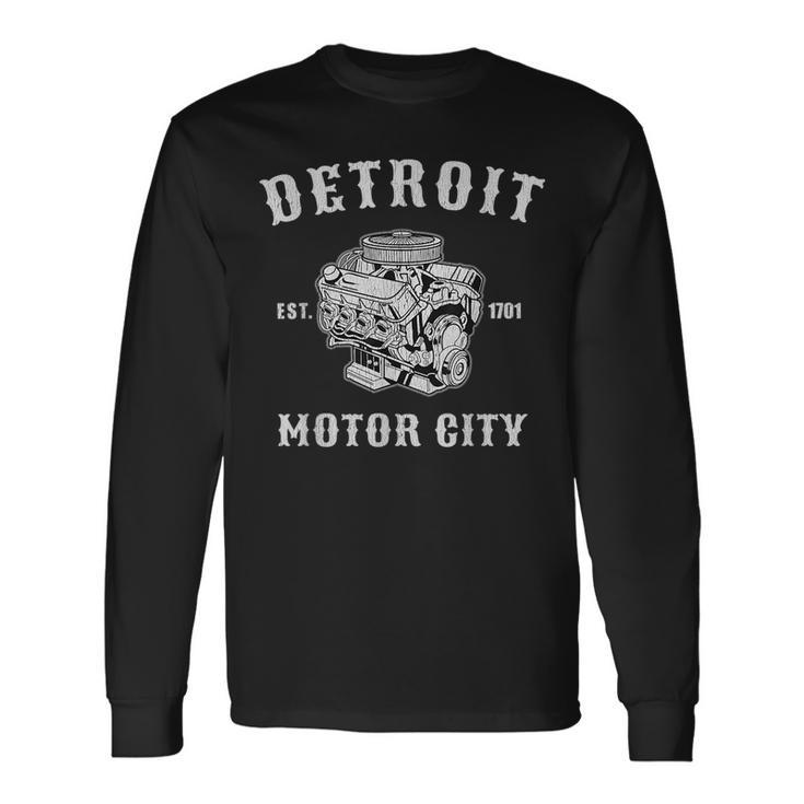 Vintage Big Block Detroit Motor City Michigan Car Enthusiast Long Sleeve T-Shirt T-Shirt