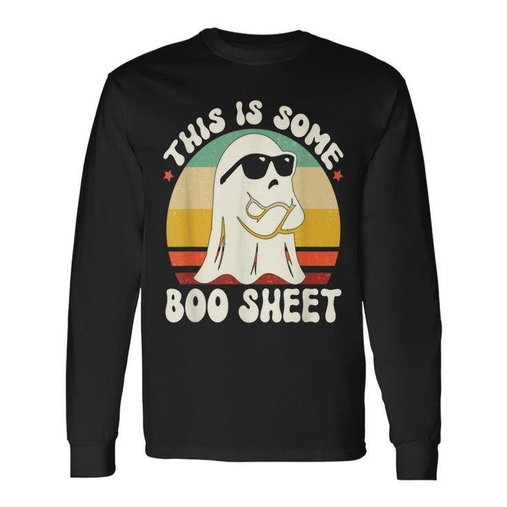 Vintage This Is Some Boo Sheet Halloween Ghost Long Sleeve T-Shirt
