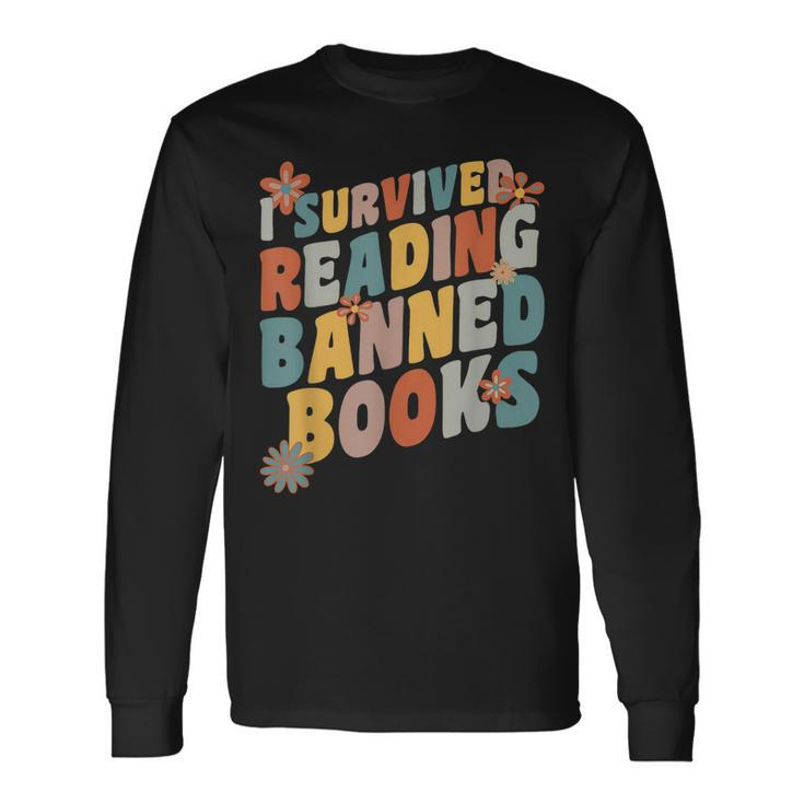 Vintage Book Lover I Survived Reading Banned Books Long Sleeve T-Shirt T-Shirt Gifts ideas