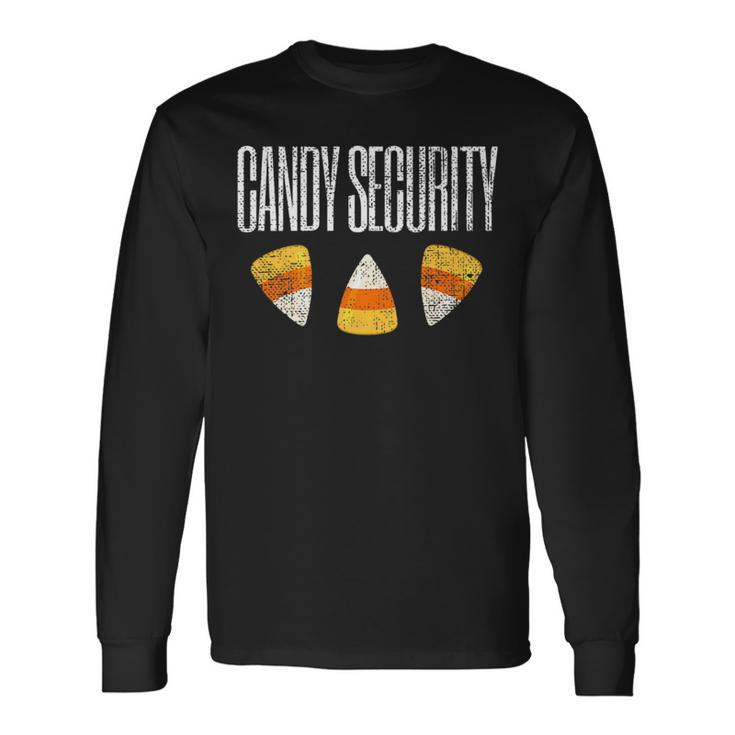 Vintage Candy Security Halloween Candy Corn Halloween Long Sleeve T-Shirt T-Shirt