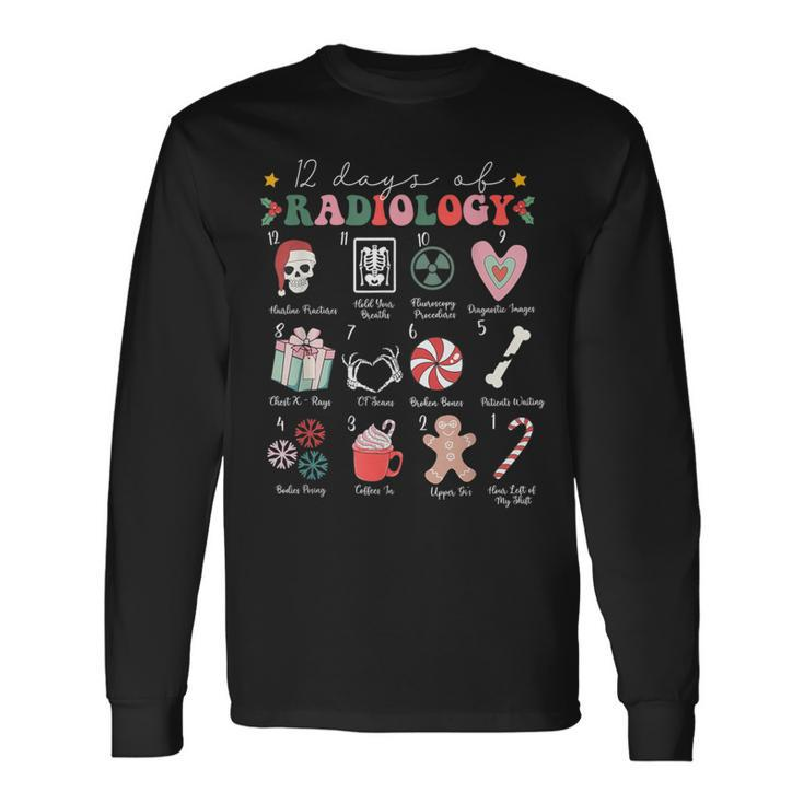 Vintage Christmas 12 Days Of Radiology X-Ray Christmas Long Sleeve T-Shirt