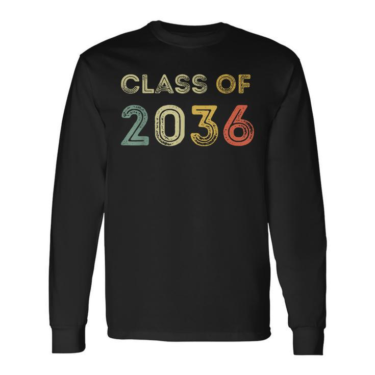 Vintage Class Of 2036 Graduation Senior 2036 Long Sleeve