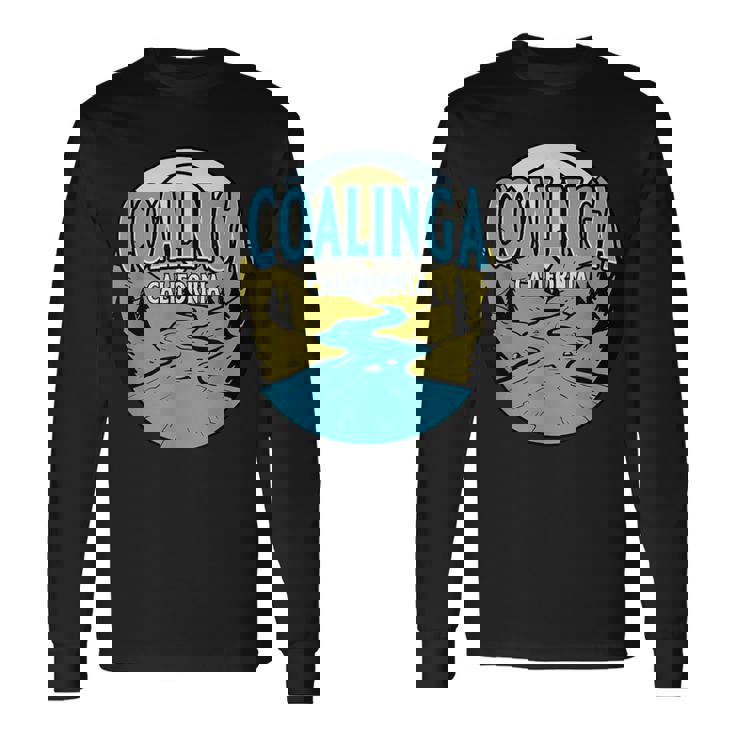 Vintage Coalinga California River Valley Souvenir Print Long Sleeve T-Shirt