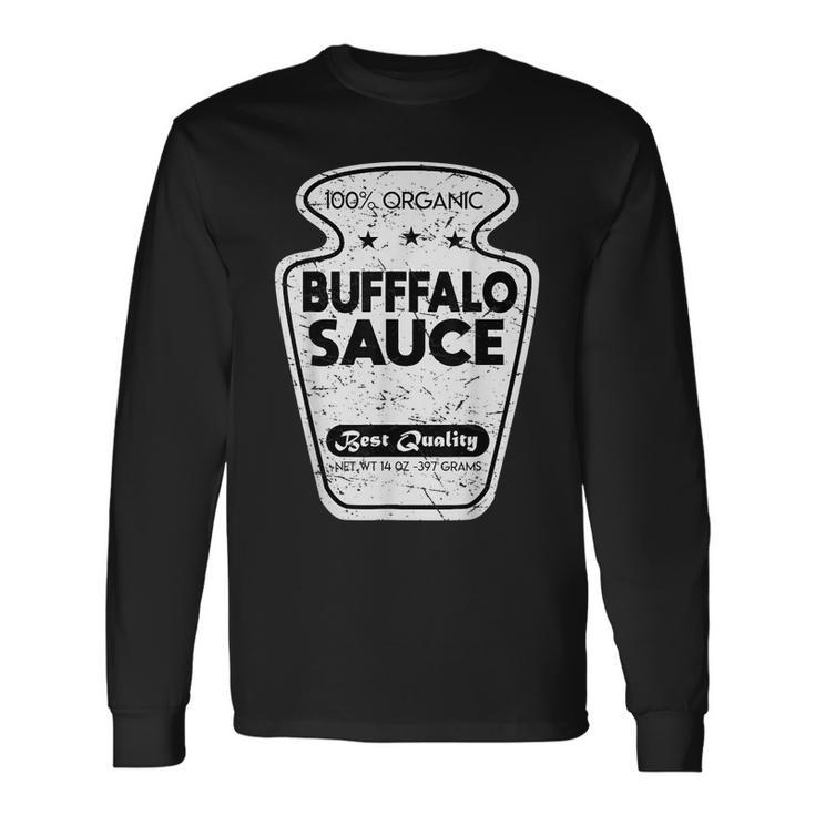 Vintage Condiment Buffalo Sauce Costume Halloween For Buffalo Lovers Long Sleeve T-Shirt T-Shirt