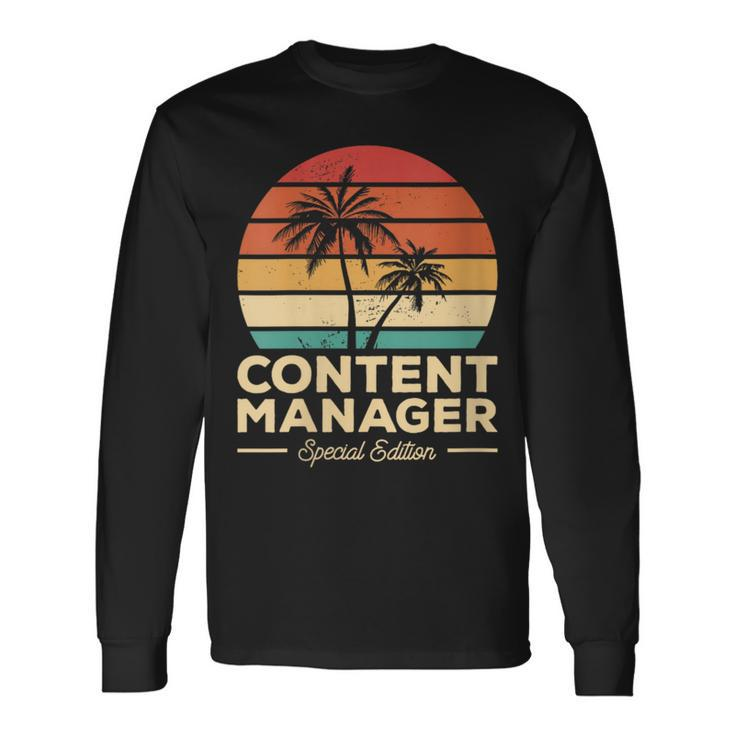 Vintage Content Manager Special Edition Long Sleeve T-Shirt