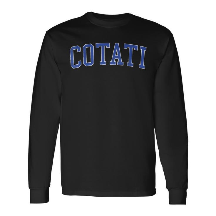 Vintage Cotati Ca Distressed Blue Varsity Style Long Sleeve T-Shirt Gifts ideas